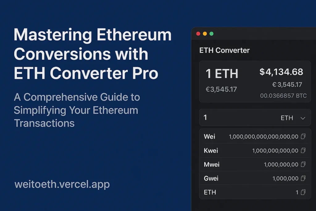 wei to eth Converter